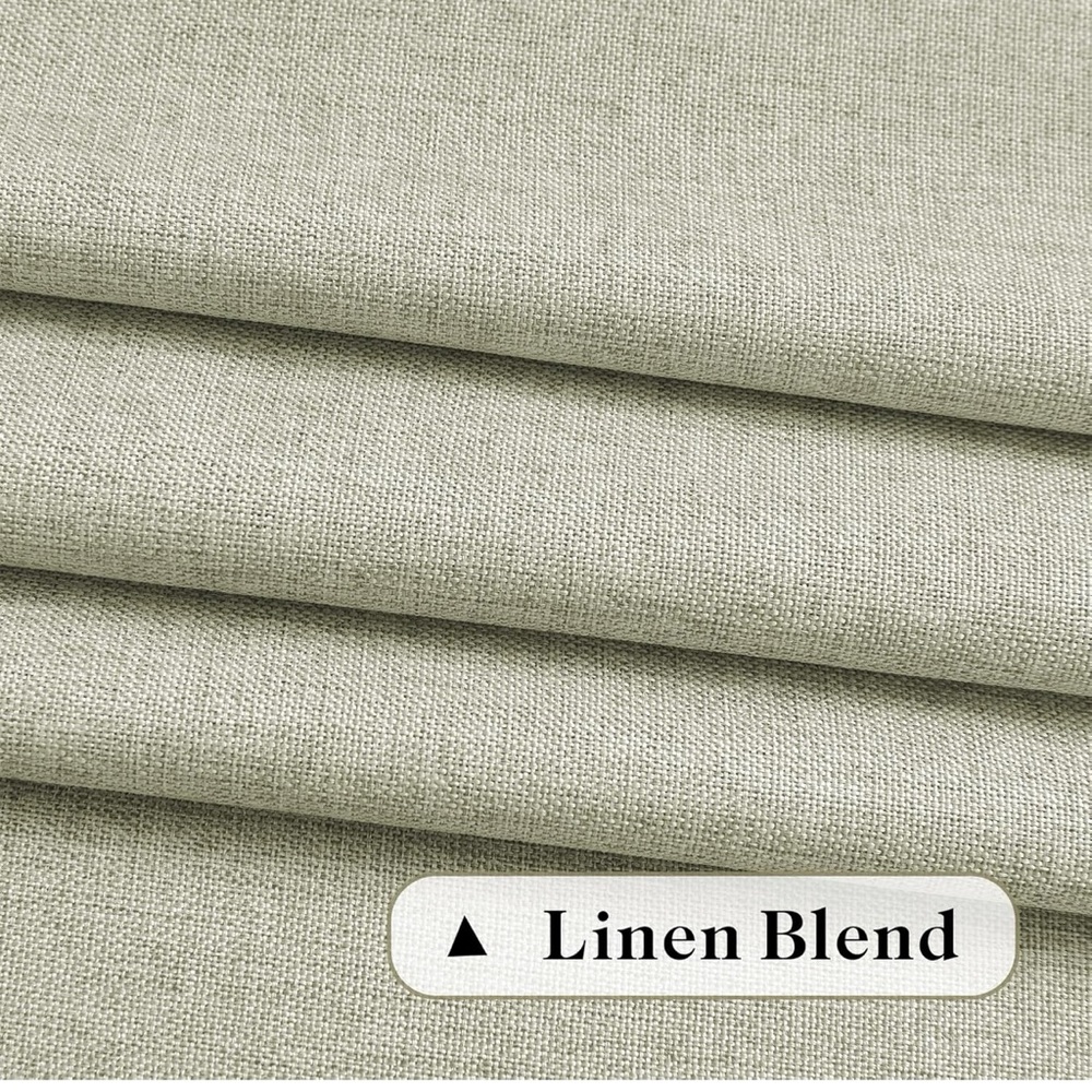 Natural Semi Sheer Drapes 2 panels brand new - Picture 5 of 8